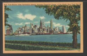 New York City Skyline From Governor's Island Postcard 5554