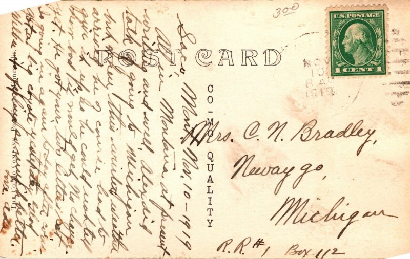 RPPC Moonlight Beaver Creek PM 1919 Saco Montana Real Photo Postcard