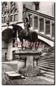 Modern Postcard Pierrefonds Chateau Statue of Duke & # 39Orleans