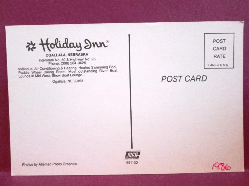 Postcard NE Ogallala Holiday Inn 4 View
