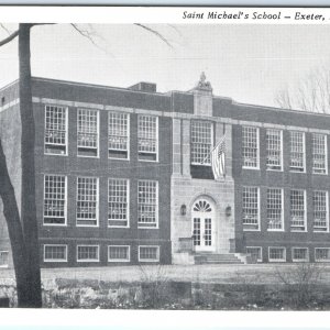 c1940s Exeter, NH Saint Michael's School Building Merrimack Postcard A116