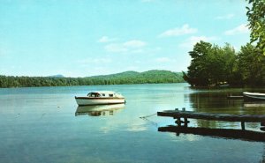Postcard Rust Pond Boat Adventure Wolfeboro New Hampshire NH