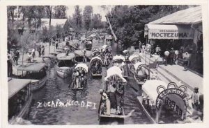 Mexico Oxchimilco Showing Moctezuma Restaurant Real Photo