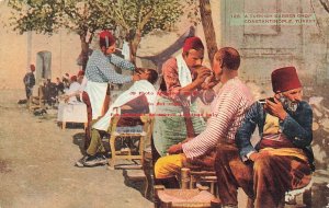 Native Ethnic Costume, Turkish Barber Shop, Constantinople, Istanbul, Turkey