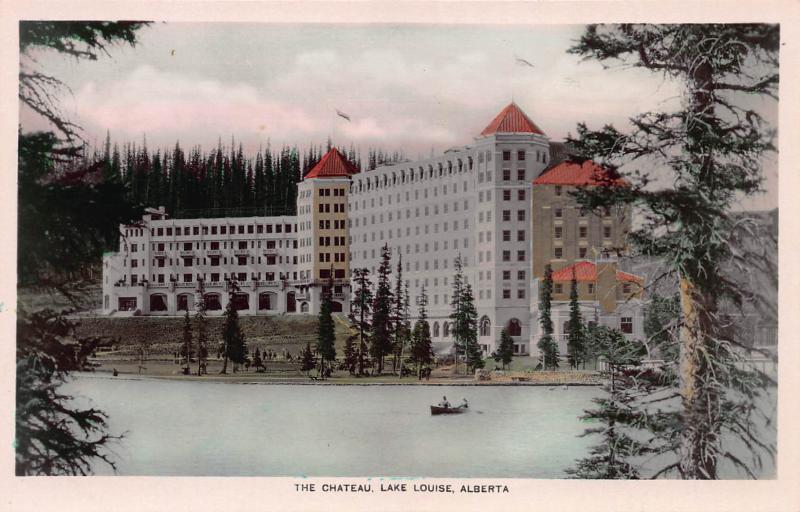 The Chateau Lake Louise, Alberta, Canada, Early Real Photo Postcard, Unused