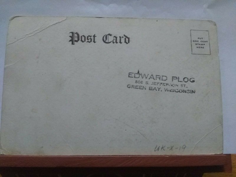 VTG Postcard, public library Manitowoc Wisconsin