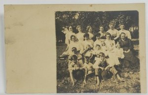 Women and Their Children Early 1900s Photo Victorian Ladies Postcard R7