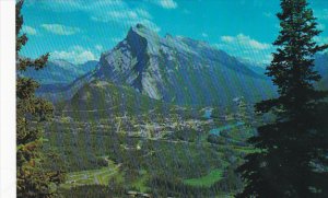 Canada Alberta Banff Townsite And Mount Rundle