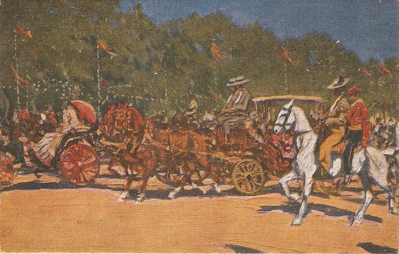 M.BERTUCHI. Horses. A los Toros Vintaghe Spanish postcard