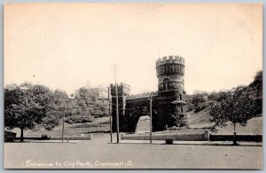 Cincinnati Ohio c1905 Postcard Entrance To City Park