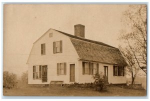 c1920's Penelope Terry Abbe Ancestral Home View Enfield CT RPPC Photo Postcard