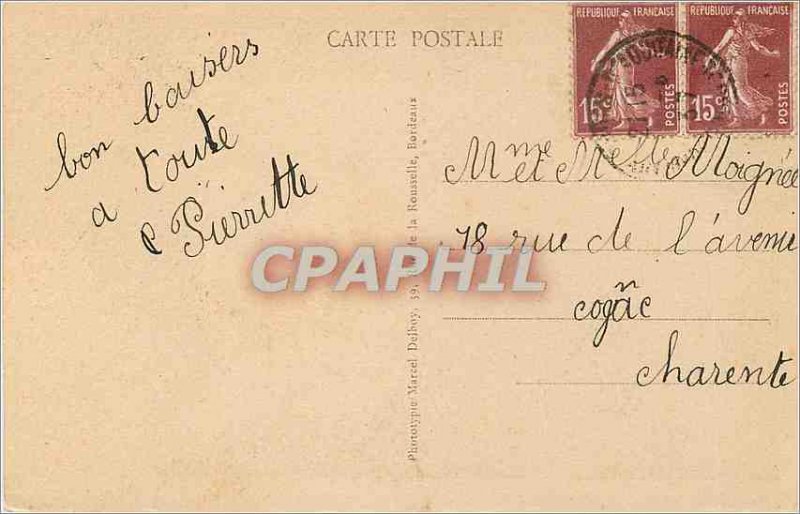 Postcard Old Girondins Bordeaux Column