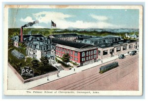 c1920 The Palmer School of Chiropractic Davenport Iowa IA Unposted Postcard