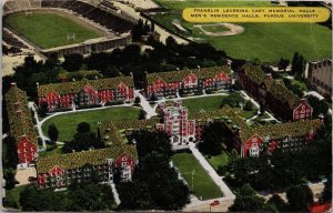Franklin Levering Cary Memorial Halls Men's Residence Purdue Uni. Postcard PC578