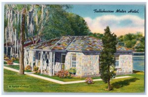 Tallahassee Florida Postcard Motor Hotel Typical Cottage c1940 Vintage Antique