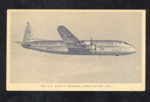 U.S. NAVY LOCKHEED CONSTITUTION R60 BOMBER AIRPLANE VINTAGE POSTCARD