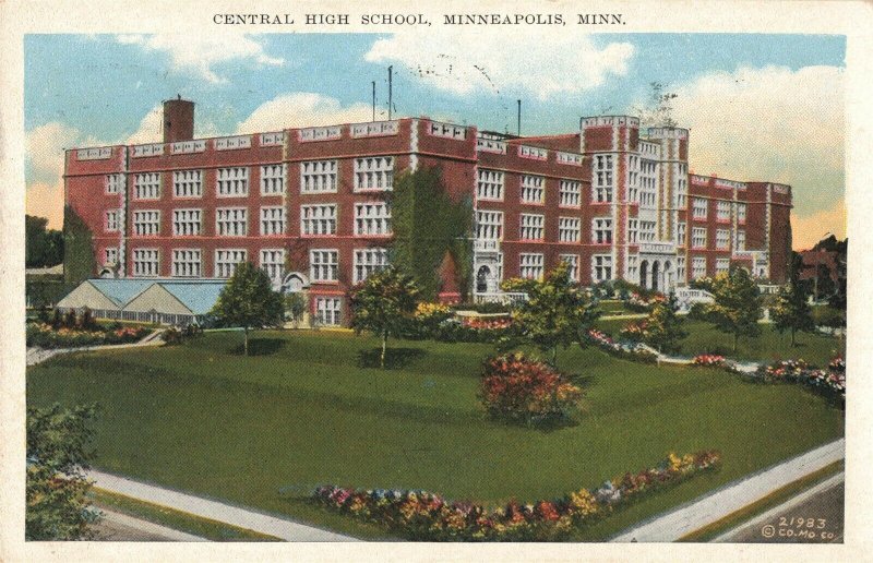 c.1930 Central High School Minneapolis Minnesota Postcard 2T6-59