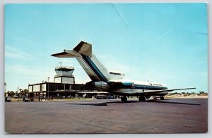 Sarasota-Bradenton Florida~Airport Control Tower~Eastern Whisperjet Plane~1969