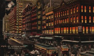 Vintage Postcard 1914 State Street From Adam Chicago Illinois Jerson Bros Pub.