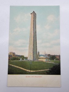 Boston Massachusetts Ma Postcard - Bunker Hill Monument - Glitter Postcard