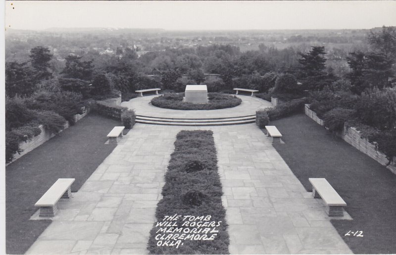 Oklahoma Claremore Will Rogers Memorial The Tomb Real Photo