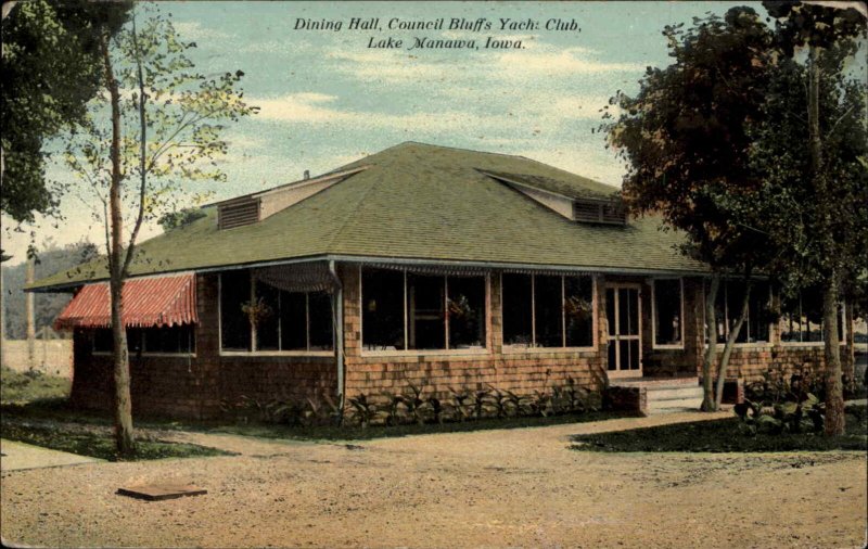 Council Bluffs IA Lake Manawa c1910 Postcard