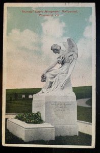 Vintage Postcard 1920 Winnie Davis Monument, Hollywood Cemetery, Richmond, VA