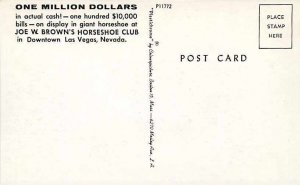 2 Postcards, Las Vegas, Nevada, Million Dollars Display, Horseshoe Club