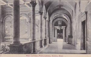 Massachusetts Boston Public Library Main Corridor 1907