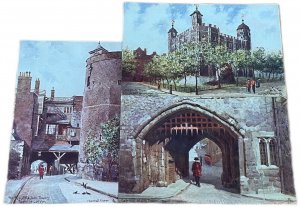 Lot 3 Raphael Tuck series artist postcards Charles F. Flower - Tower of London