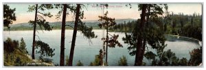 A Lake Vista  Lake Couer D'Alene Idaho ID UNP Folding DB Postcard P19