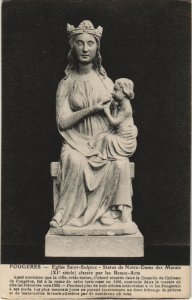 CPA Fougeres Eglise St Sulpice, Statue de N.-D. Des Marais (1237463)