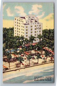 Miami Beach FL-Florida, Cromwell Hotel, Advertising 1949 Linen Postcard