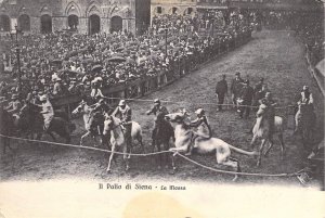 c.'08,Siena Italy Horse Race, Start of Oldest Horse Race in Italy, Old Post Card