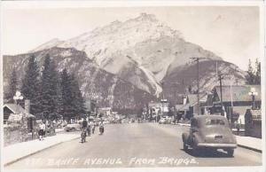 Canada Alberta Banff Banff Avenue From Bridge Real Photo RPPC