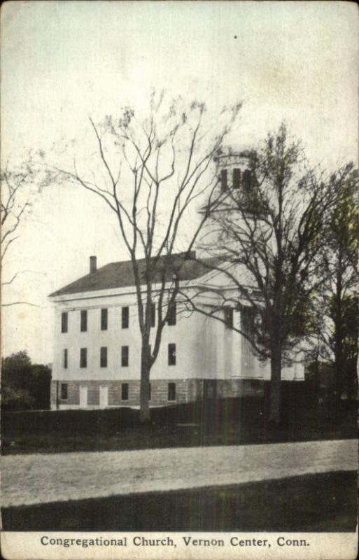 Vernon Center CT Cong Church c1910 Postcard