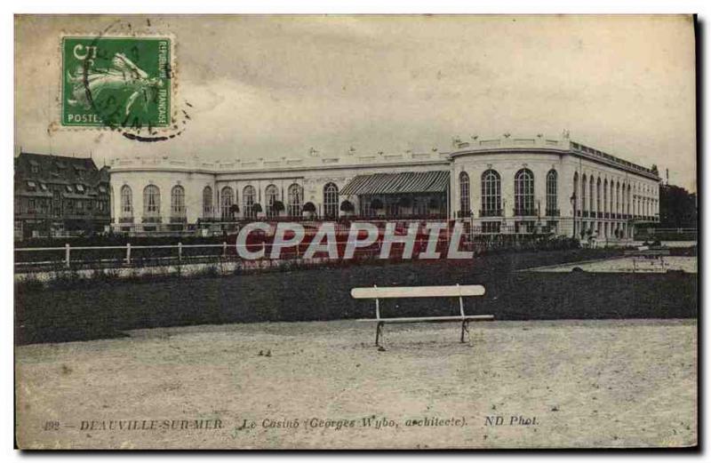 Old Postcard Deauville On the sea george casino