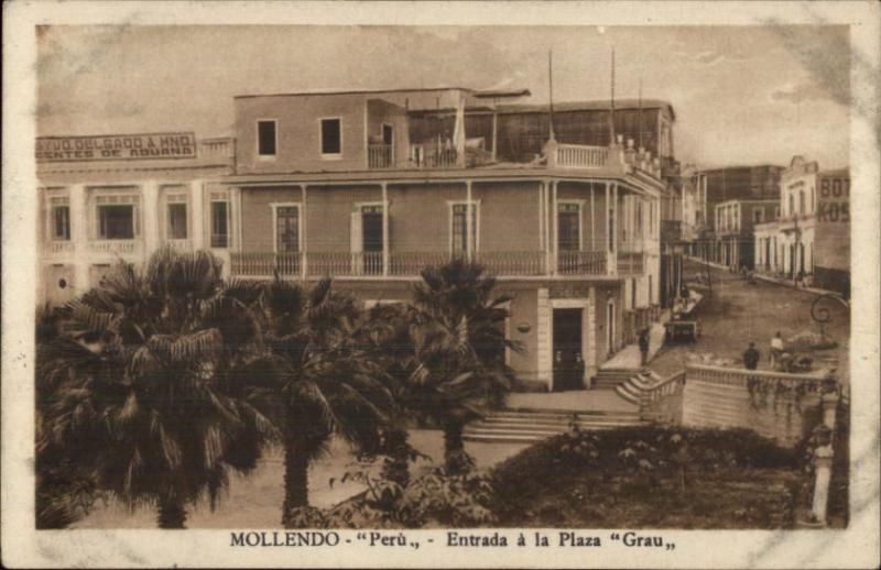 Mollendo Peru c1910 Postcard #2 Entrada a la Plaza