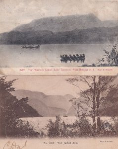 Wet Jacket Arm Lake Phantom Canoe 2x New Zealand Postcard s