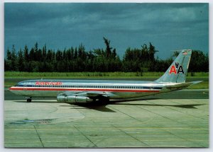 Aviation Postcard American Airlines Boeing 707-323C In San Juan Puerto Rico ES14