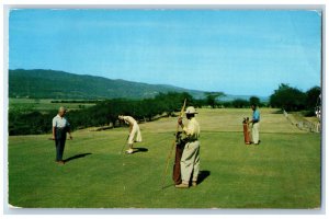 1954 Scene on Golf Course Montego Bay Country Club Jamaica BWI Postcard