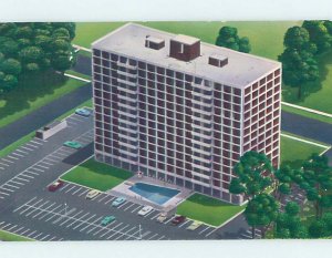 Pre-1980 APARTMENT BUILDING SCENE Greensboro North Carolina NC AE2702