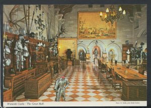 Warwickshire Postcard - Warwick Castle - The Great Hall    RR4356
