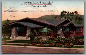 Postcard California c1912 A Southern California Bungalow CDS Cancel Long Beach
