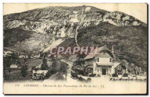 Old Postcard Lourdes Funicular Railway Pic du Jer