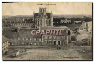 Old Postcard Begard Place du Marche