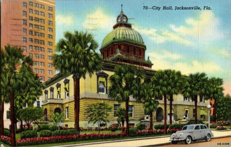 City Hall Jacksonville Fla. Florida Vintage Postcard Standard View Card