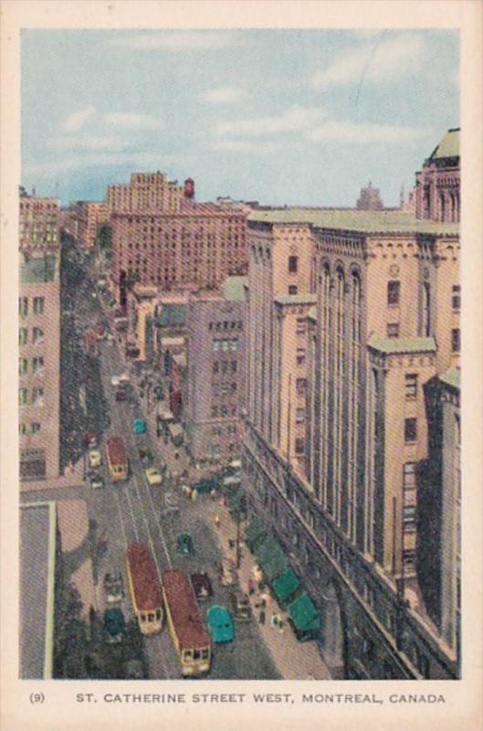 Canada Montreal Trolleys On St Catherine Street West