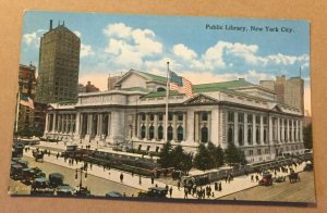 VINTAGE UNUSED POSTCARD c1915 PUBLIC LIBRARY, NEW YORK CITY, N.Y.