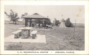 View of U.S. Geographical Center, Lebanon KS c1955 Vintage Postcard V57